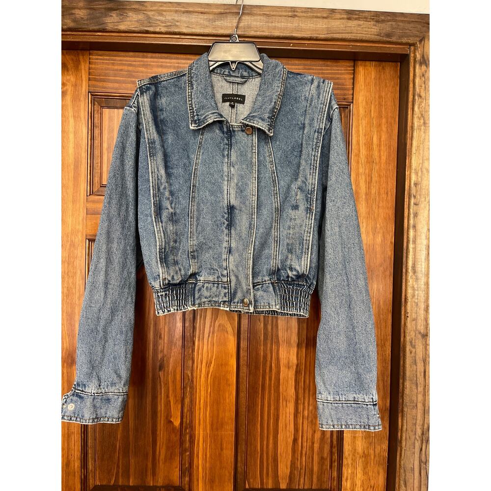 JLUXLABEL denim bomber jacket Small